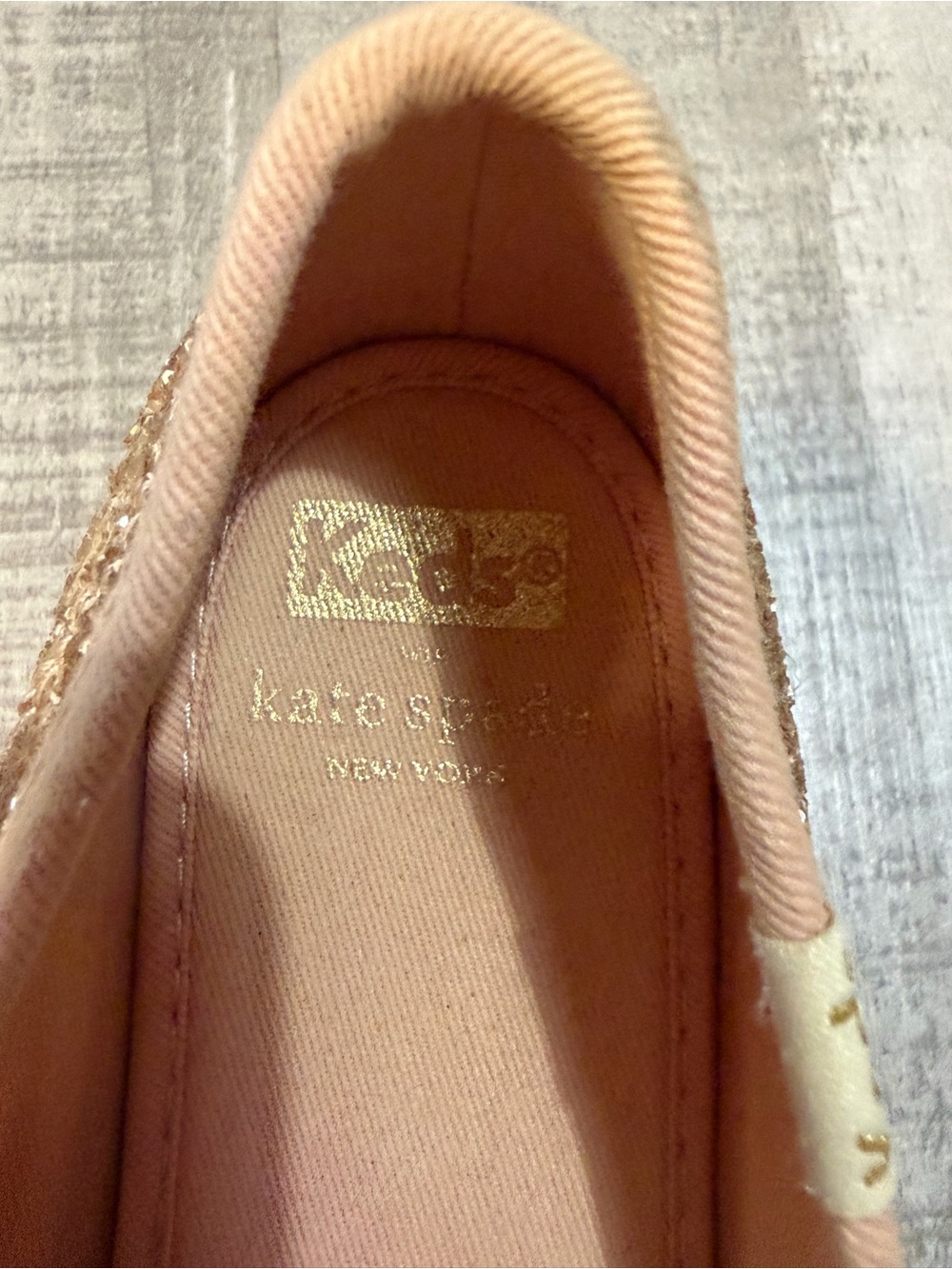 Keds x Kate Spade New York Women’s Size 9 Gold Glitter Triple Decker Slip-On - Picture 5 of 7
